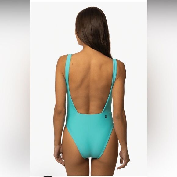 Jolyn Nova Scotia One piece Swimsuit Size XL  Mint Green Deep Back NWT - Picture 2 of 16